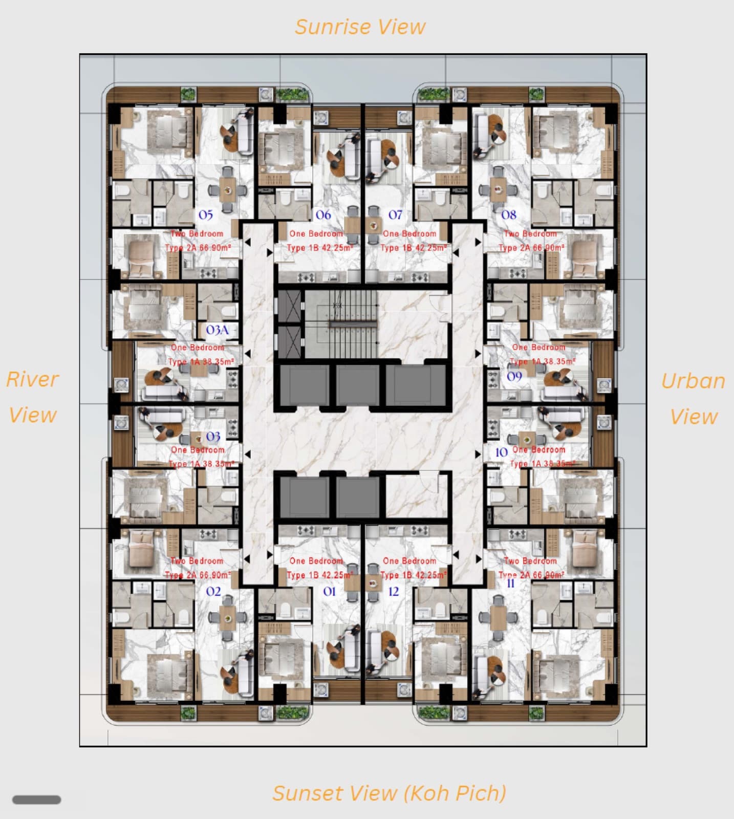 Norea Square floor plan 1