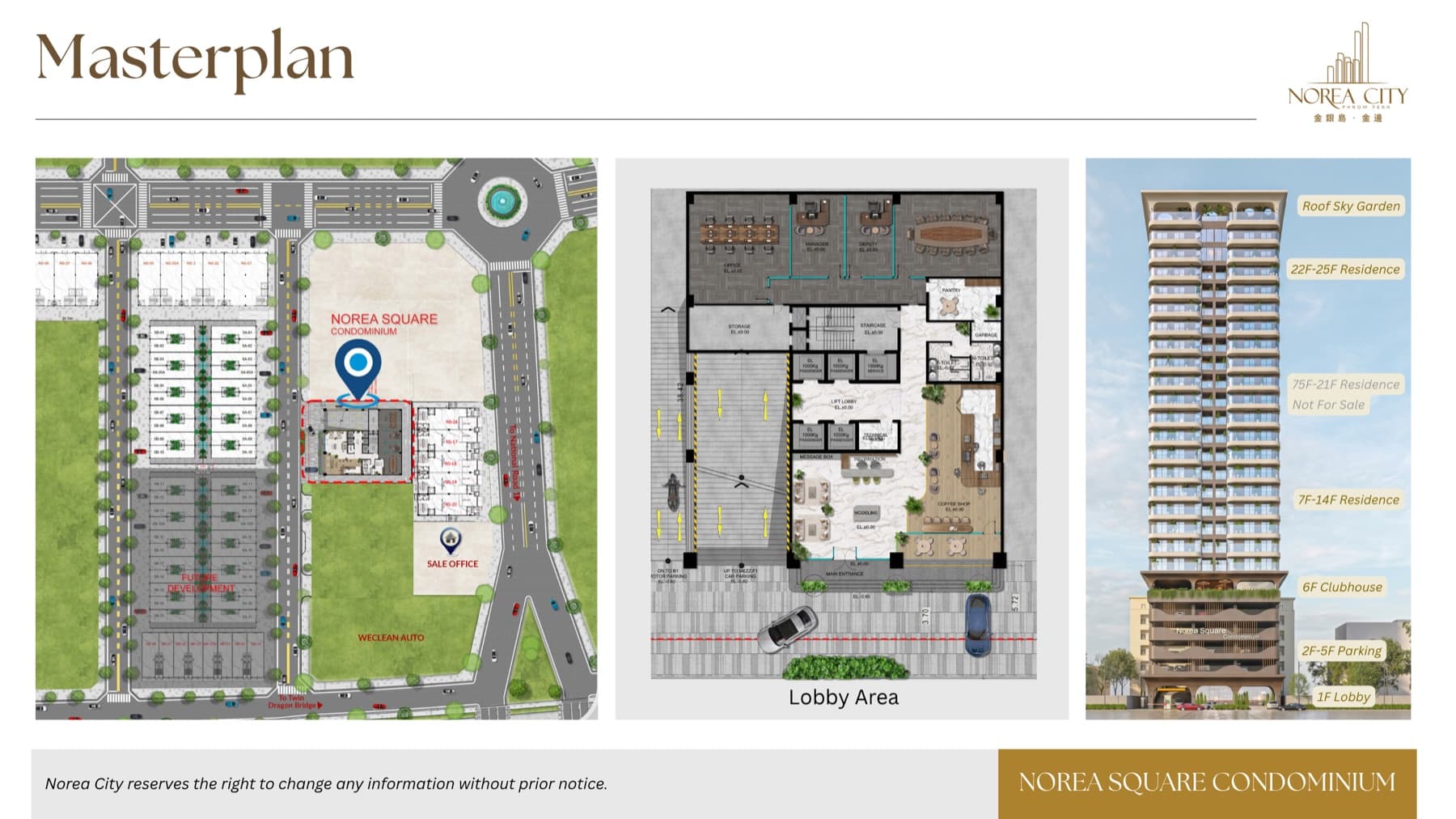 Norea Square masterplan and lobby