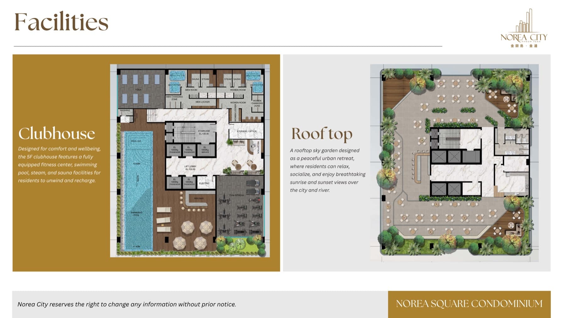 Norea Square facilities - clubhouse and rooftop