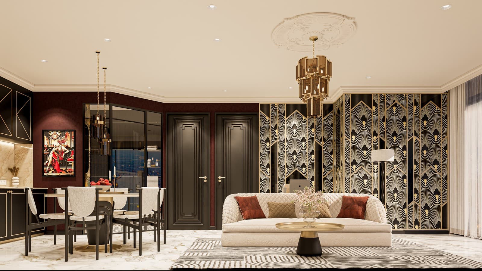 Time Square 9 living area