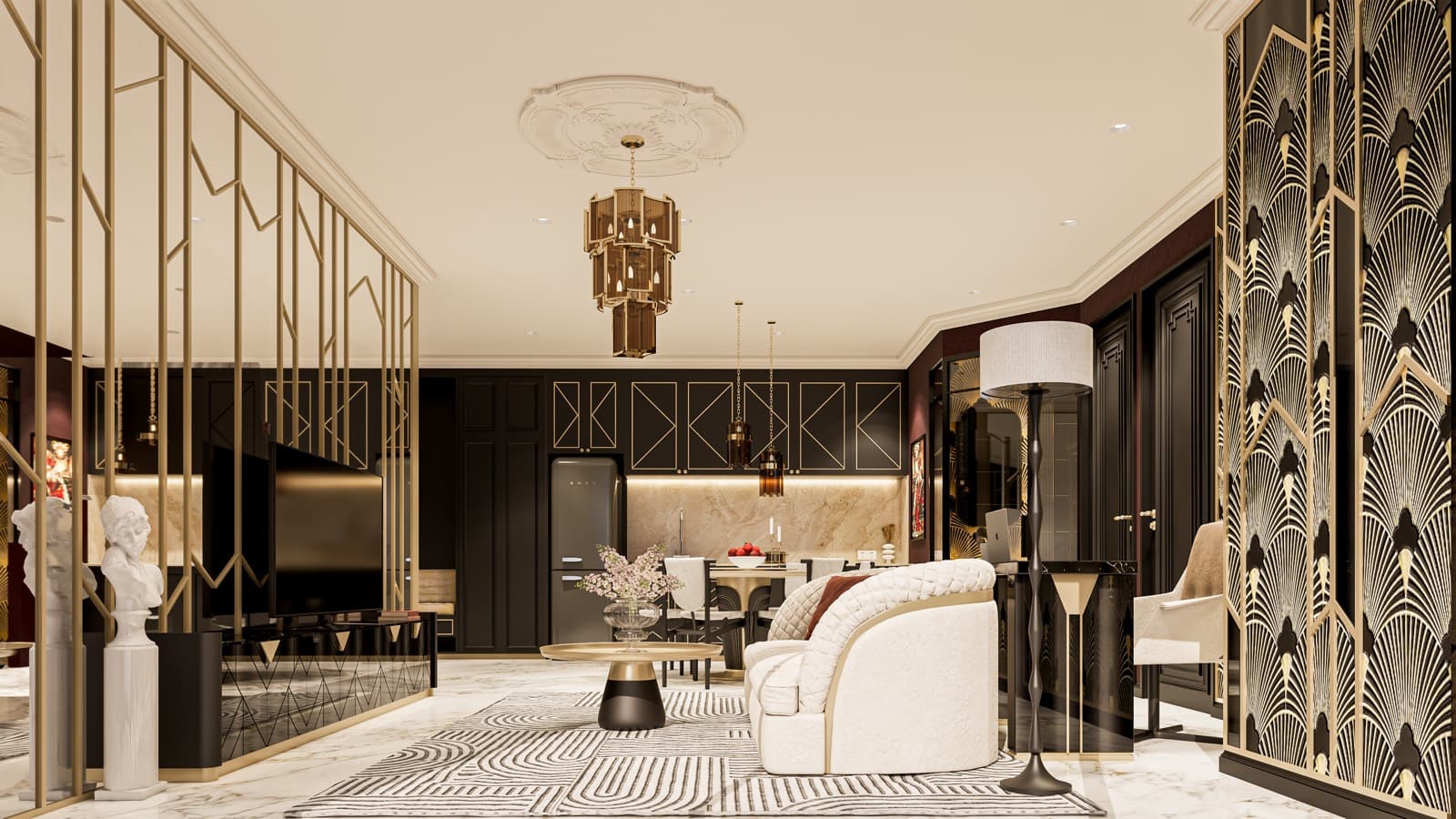 Time Square 9 living area