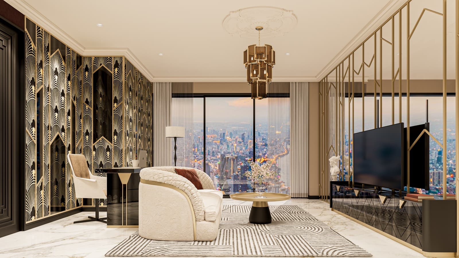 Time Square 9 living area